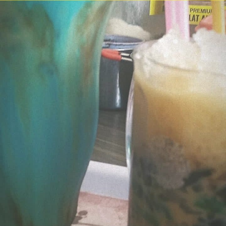 Green Tea Milk Topping Boba