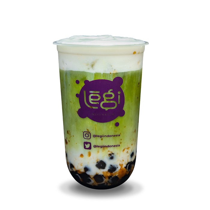 Greentea Cheese Boba - Large