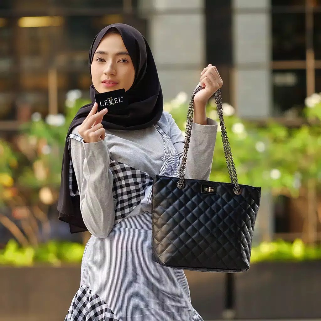 HANDBAGKU TAS LEVELFULL TOTE bag fashion wanita