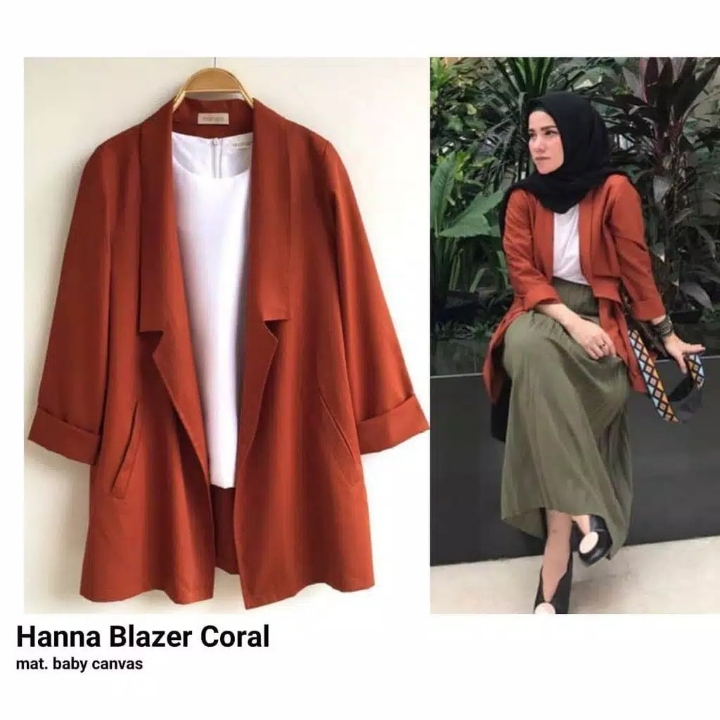 HANNA BLAZER  BAHAN BABY CANVAS PREMIUM  TERSEDIA 9 WARNA  FLZ009 4