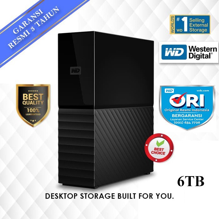 HDD Harddisk Eksternal WD My Book 6TB USB 3