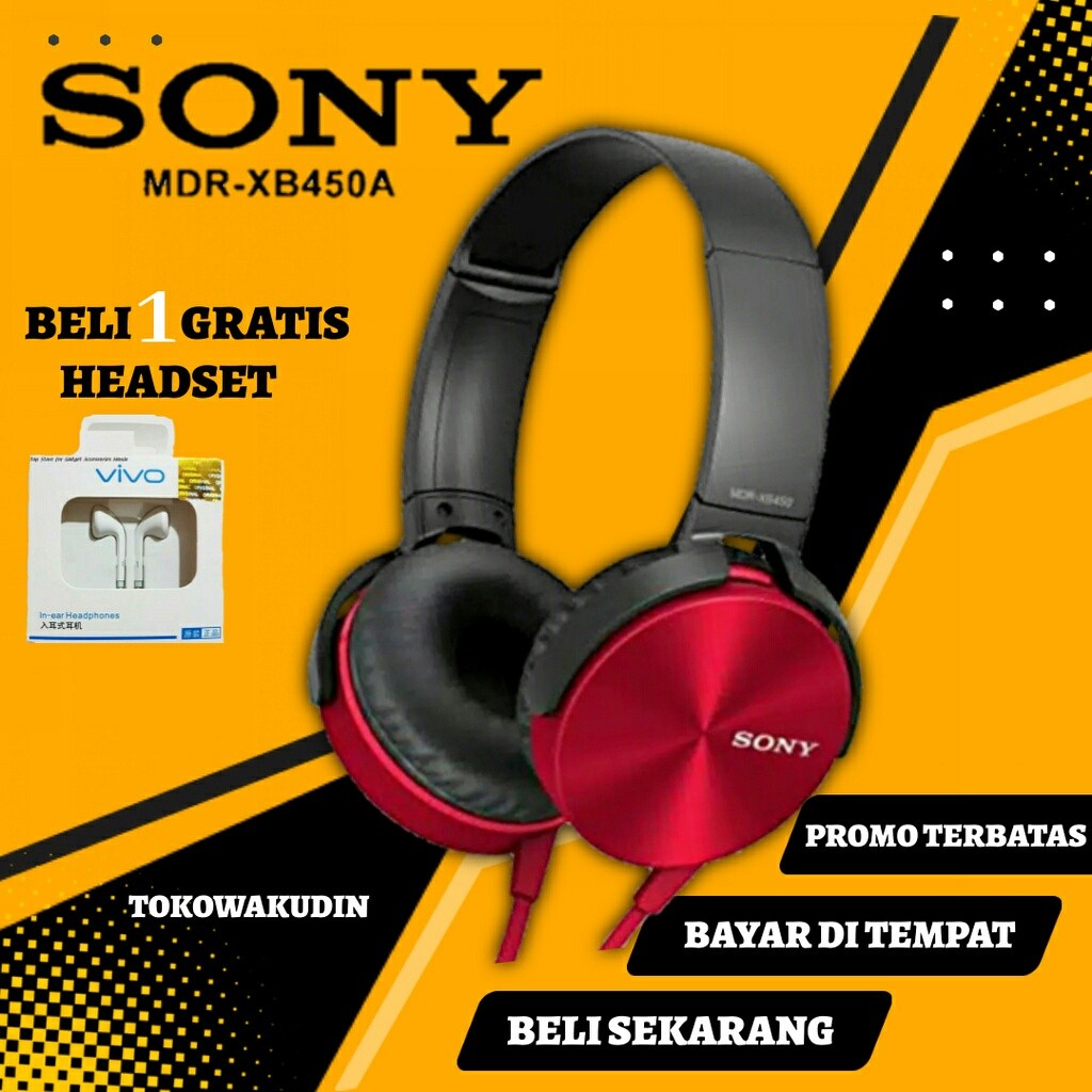 HEADPHONE SONY EXTRA BASS EARPHONE HENSET ORIGINAL HEDPHONE 4