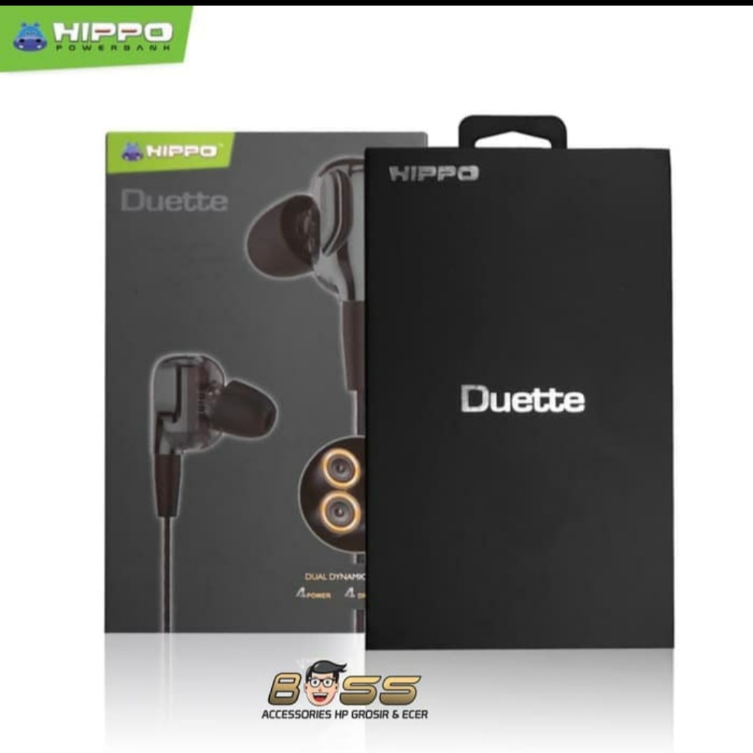 HEADSET EARPHONE HIPPO DUETTE SUPER 4 BASS 4 POWER 4 DRIVERS 2