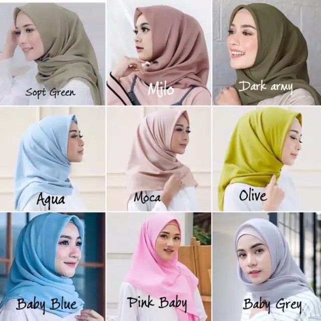 HIJAB POLYCOTTON  BELLA SQUARE PART 1 2
