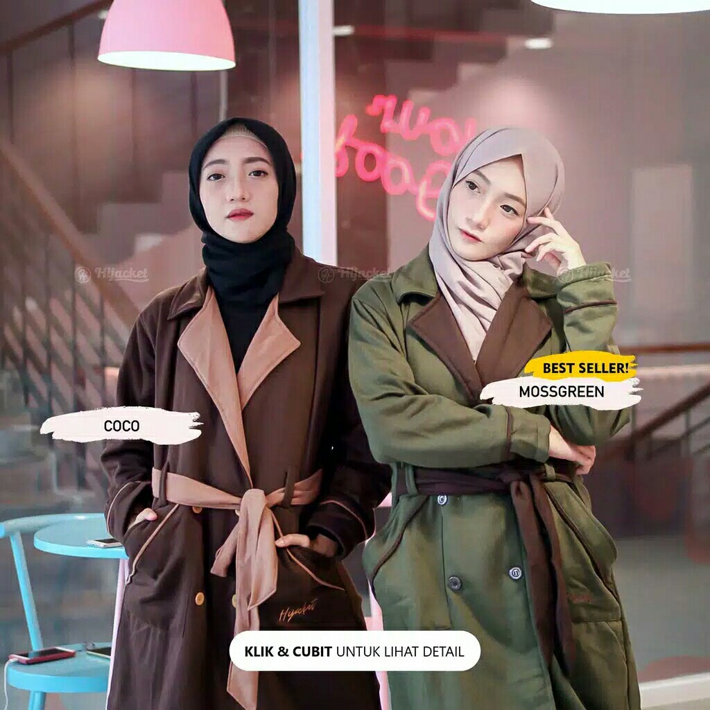 HIJACKET ELNARA  JAKET MUSLIMAH  JAKET SYARI jaket wnita 2