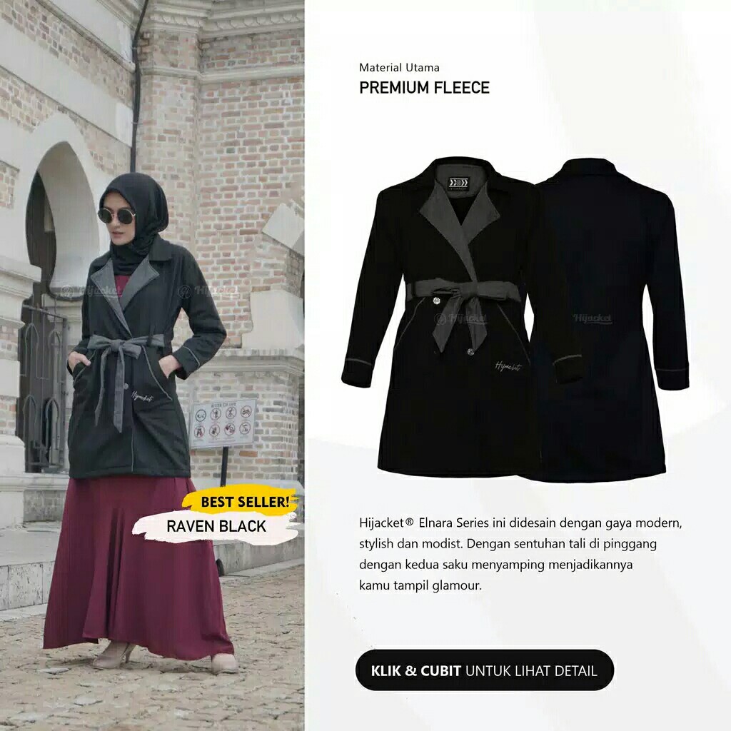 HIJACKET ELNARA  JAKET MUSLIMAH  JAKET SYARI jaket wnita 3