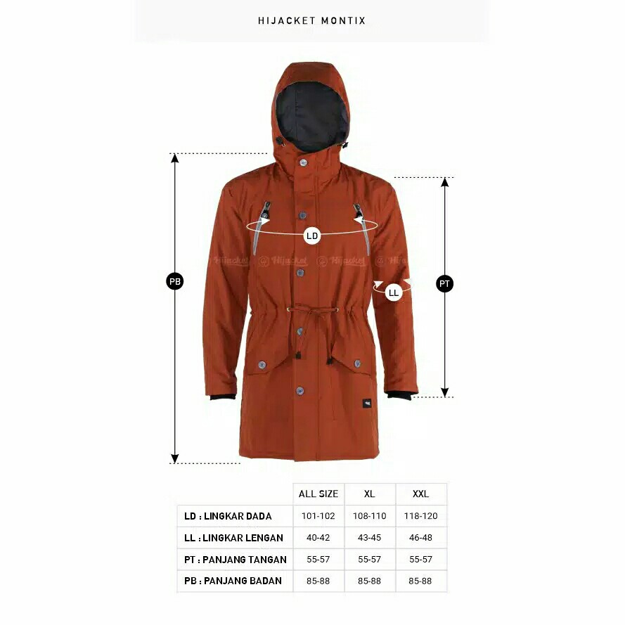 HIJACKET PARKA MONTIX ORIGINAL GUARANTEED 5