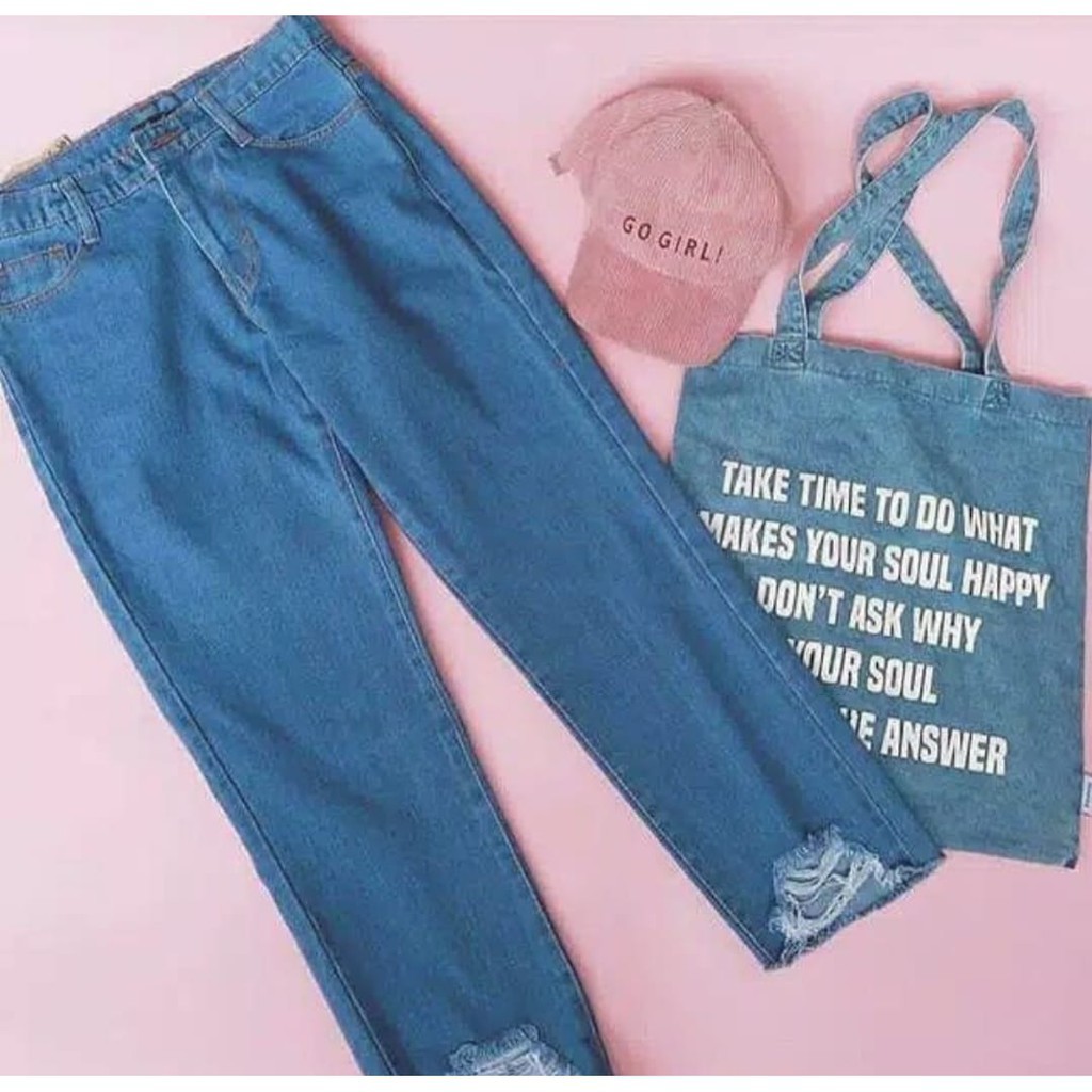 HOLLY BAGY JEANS SOBEK NEW WANITA 3