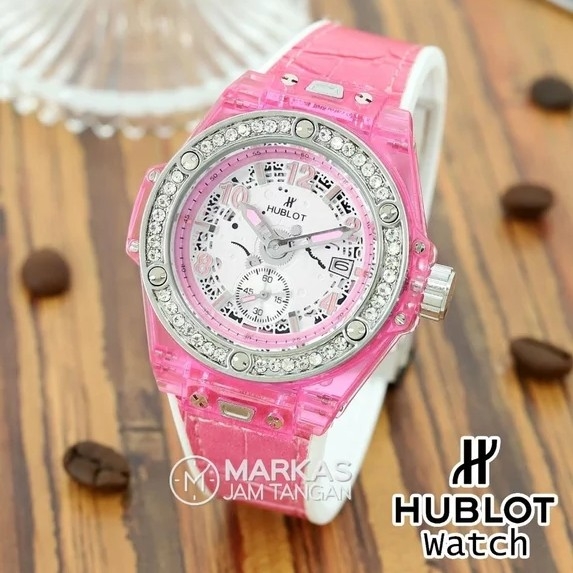 HUB LOT big Bang Diamond Leather JAM TANGAN WANITA  2