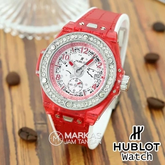 HUB LOT big Bang Diamond Leather JAM TANGAN WANITA  4
