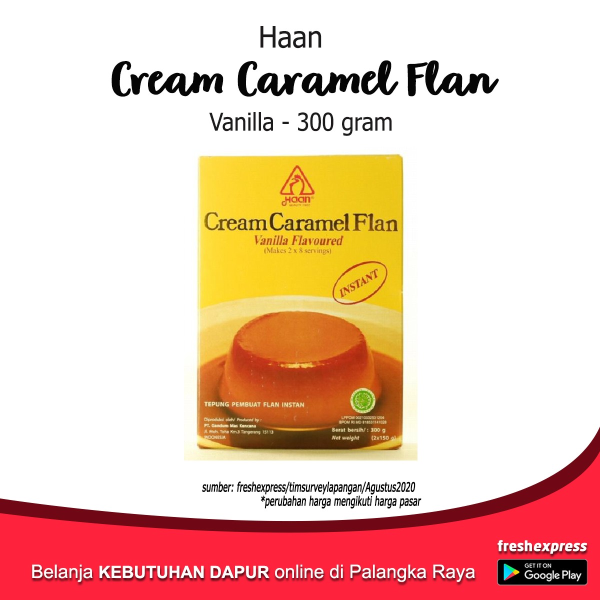 Haan Cream Caramel Flan Vanilla 300 Gram