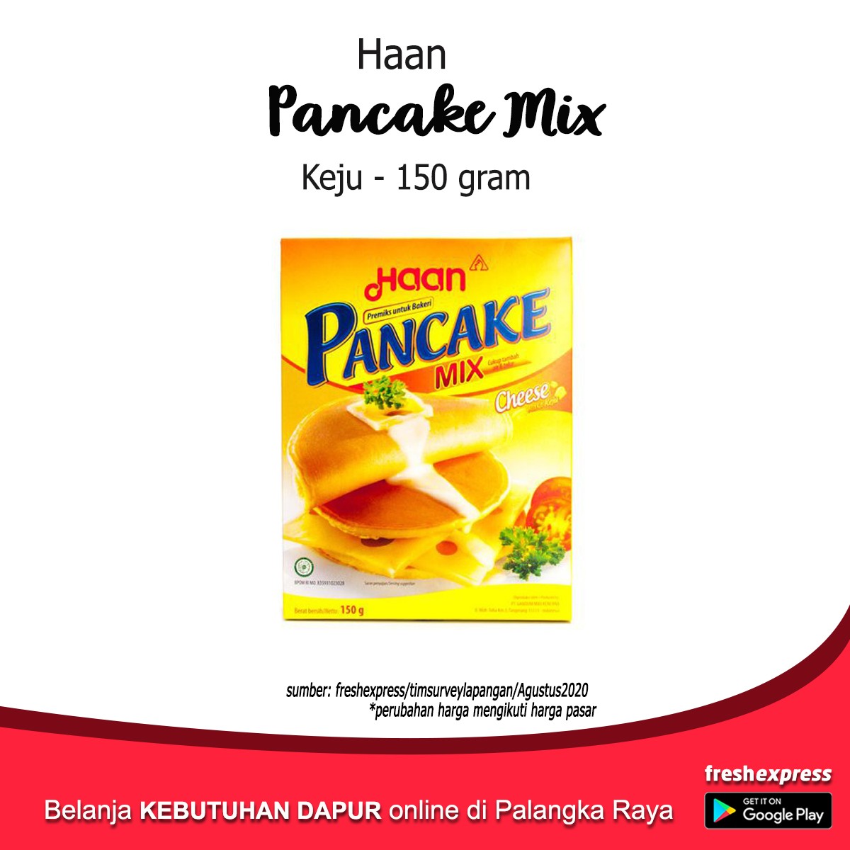 Haan Pancake Mix Keju 150 Gram