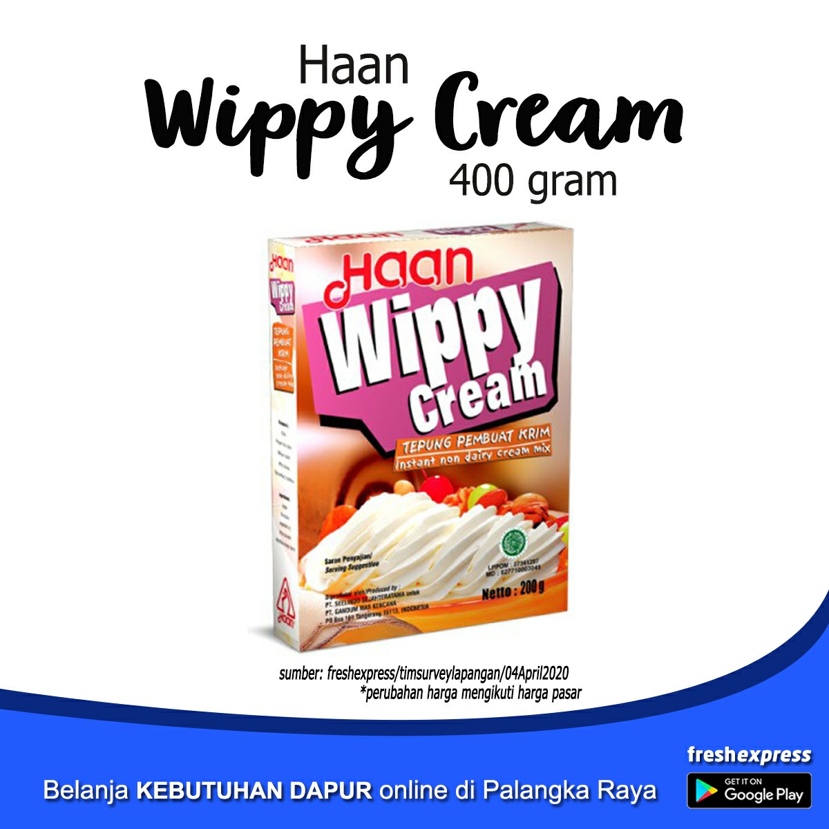 Haan Wippy Cream 400 Gram