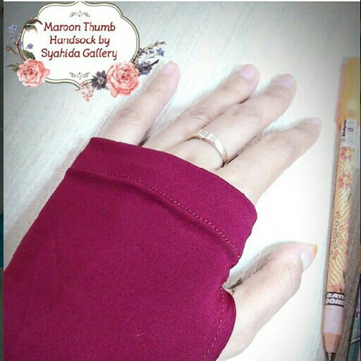 Handsock Jempol Maroon 