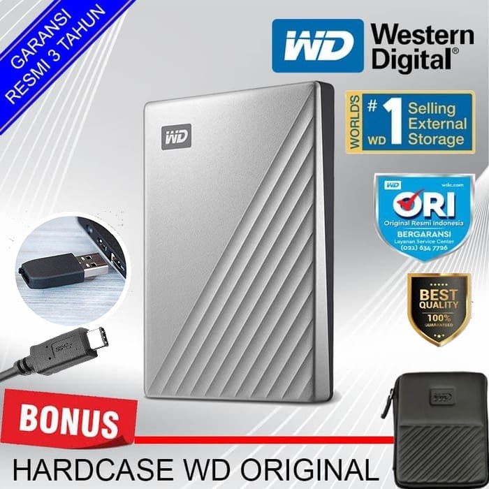 Harddisk Eksternal WD My Passport Ultra 4TB USB Type-C 2