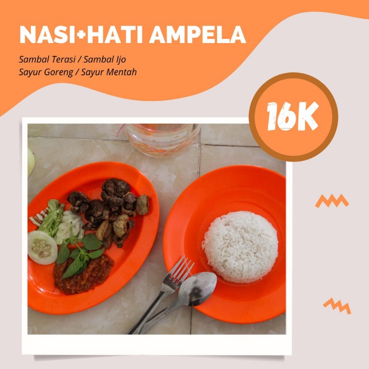 Nasi Hati Ampela Goreng