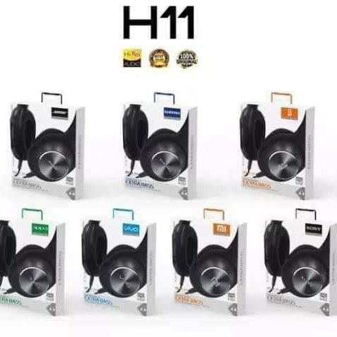 Headphone Bluetooth Extra Bass Relax H11