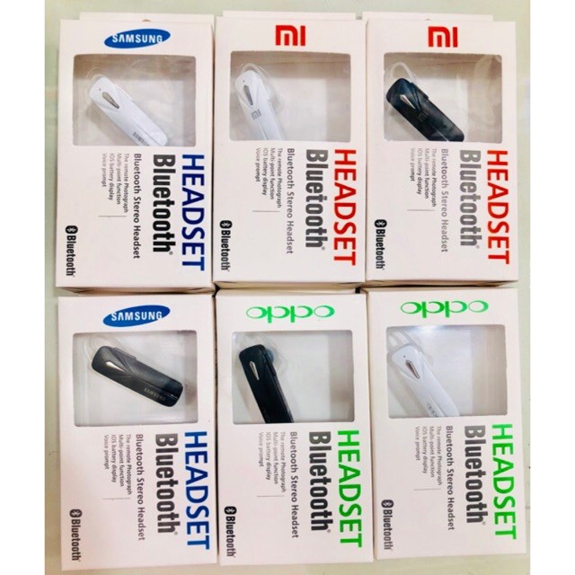 Headset Bluetooth V41 Hitam Putih 2