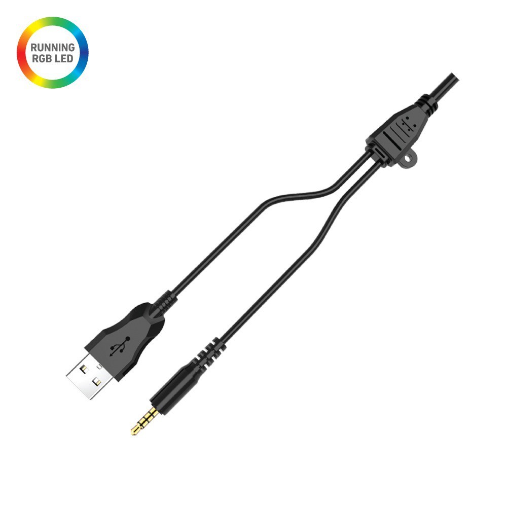 Headset Gaming Rexus F85 Running LED RGB Headphone 3