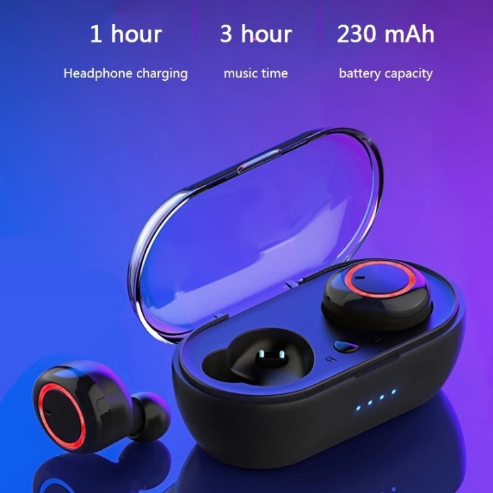 Headset WK V50 Tws Bluetooth Earphone 3D Stereo 2