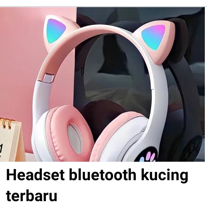 Headset bluetooth kucing terbaru redy pesan sekarang