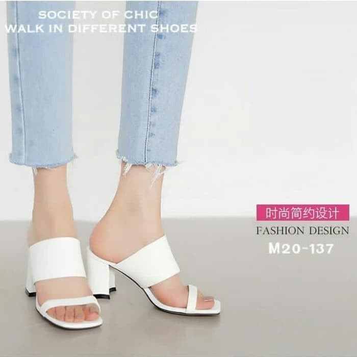 Heels Hak Tahu M20 - Putih