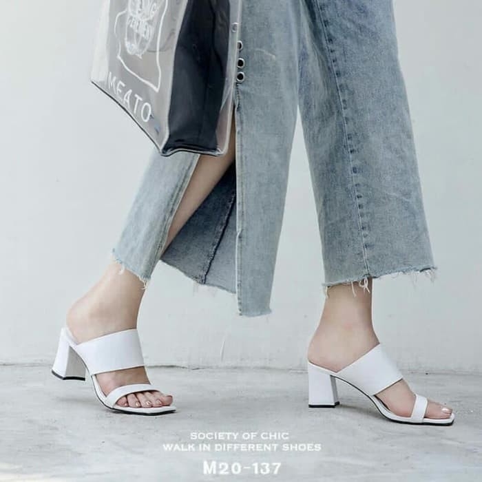 Heels Hak Tahu M20 - Putih 2
