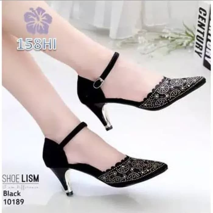 Heels Manik SJ22 Hitam