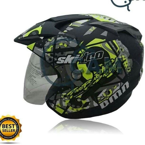 Helm 2 Kaca Double Visor Ski Doo B-Doff Yellow 4