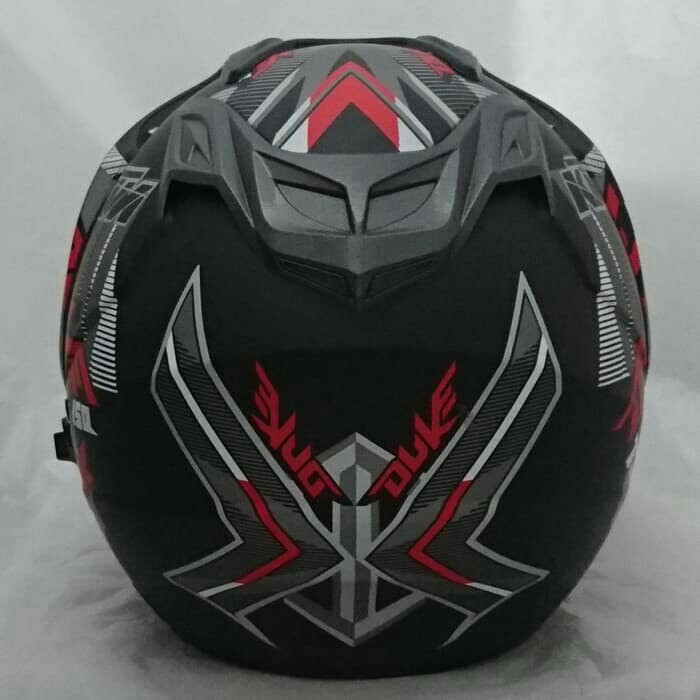 Helm DMN 2 Double Visor Duke Black Doff Red 2
