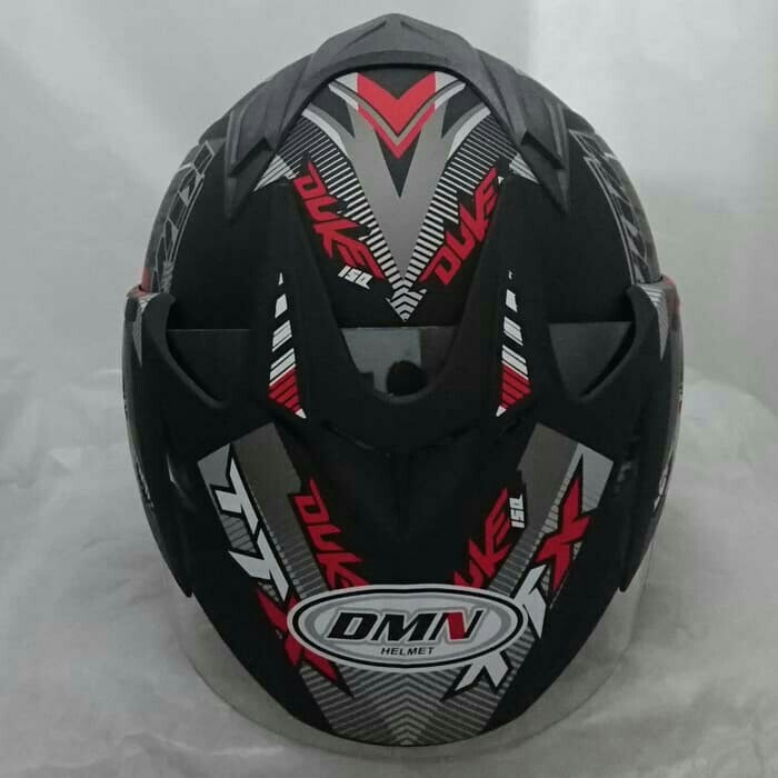 Helm DMN 2 Double Visor Duke Black Doff Red 3