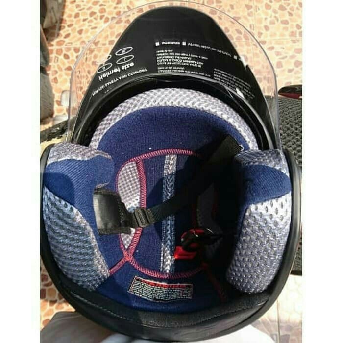 Helm DMN 2 Double Visor Duke Black Doff Red 4