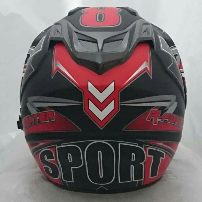 Helm DMN 2 Kaca Double Visor Sport B-Doff Red 2
