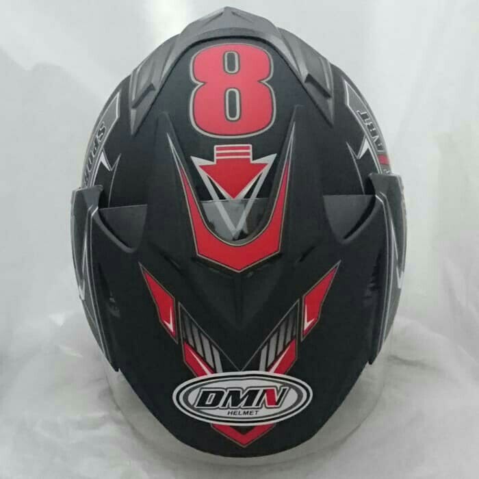 Helm DMN 2 Kaca Double Visor Sport B-Doff Red 3