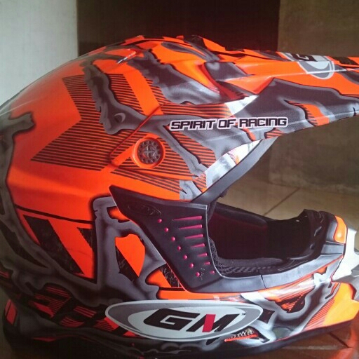 Helm Gm Cross Super Edition Flourecent Orqnge