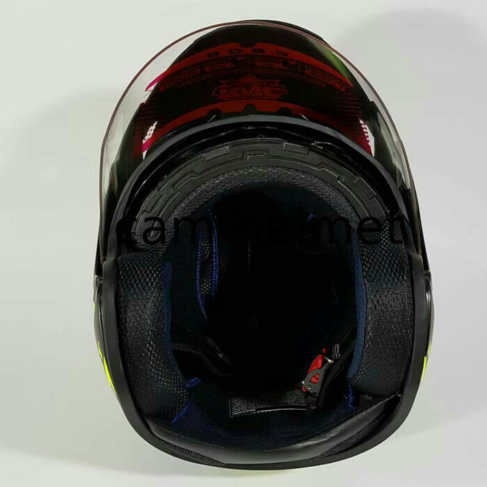 Helm KNC 2 Kaca Double Visor 46 Rossi Grey Gloss Yellow 4