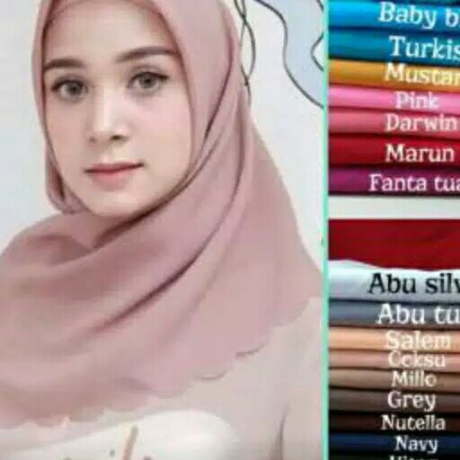 Hijab Jilbab Segi Empat Laser Cut