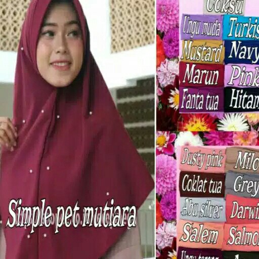 Hijab Pet Simple Mutiara
