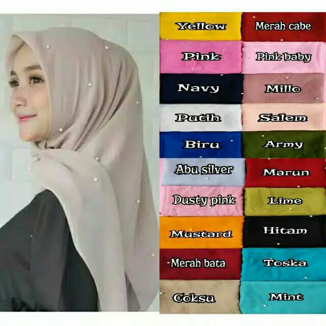 Hijab Segi Empat Mutiara