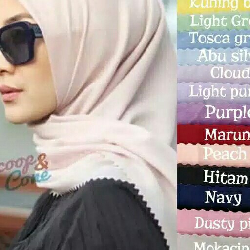 Hijab Segi Empat Voal Laser Cut