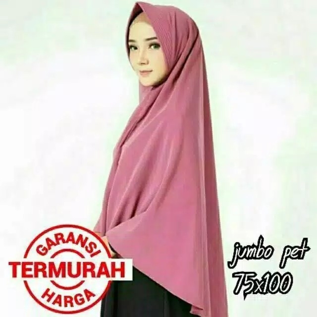 Hijabjilbab instan jumboKhimar pet syariKhimar jumbo XXL 2