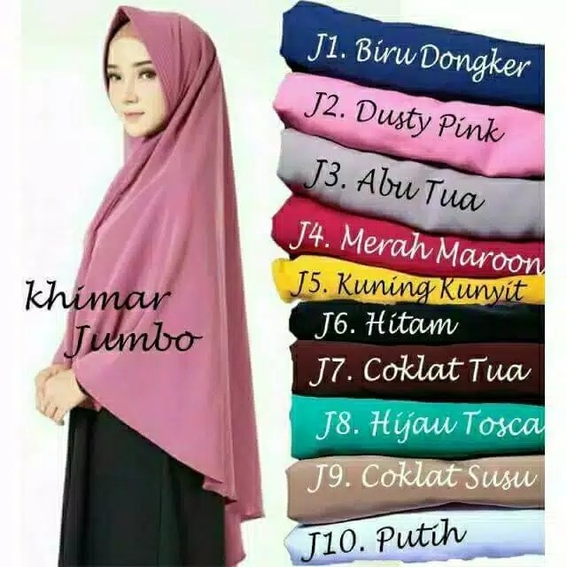 Hijabjilbab instan jumboKhimar pet syariKhimar jumbo XXL 3