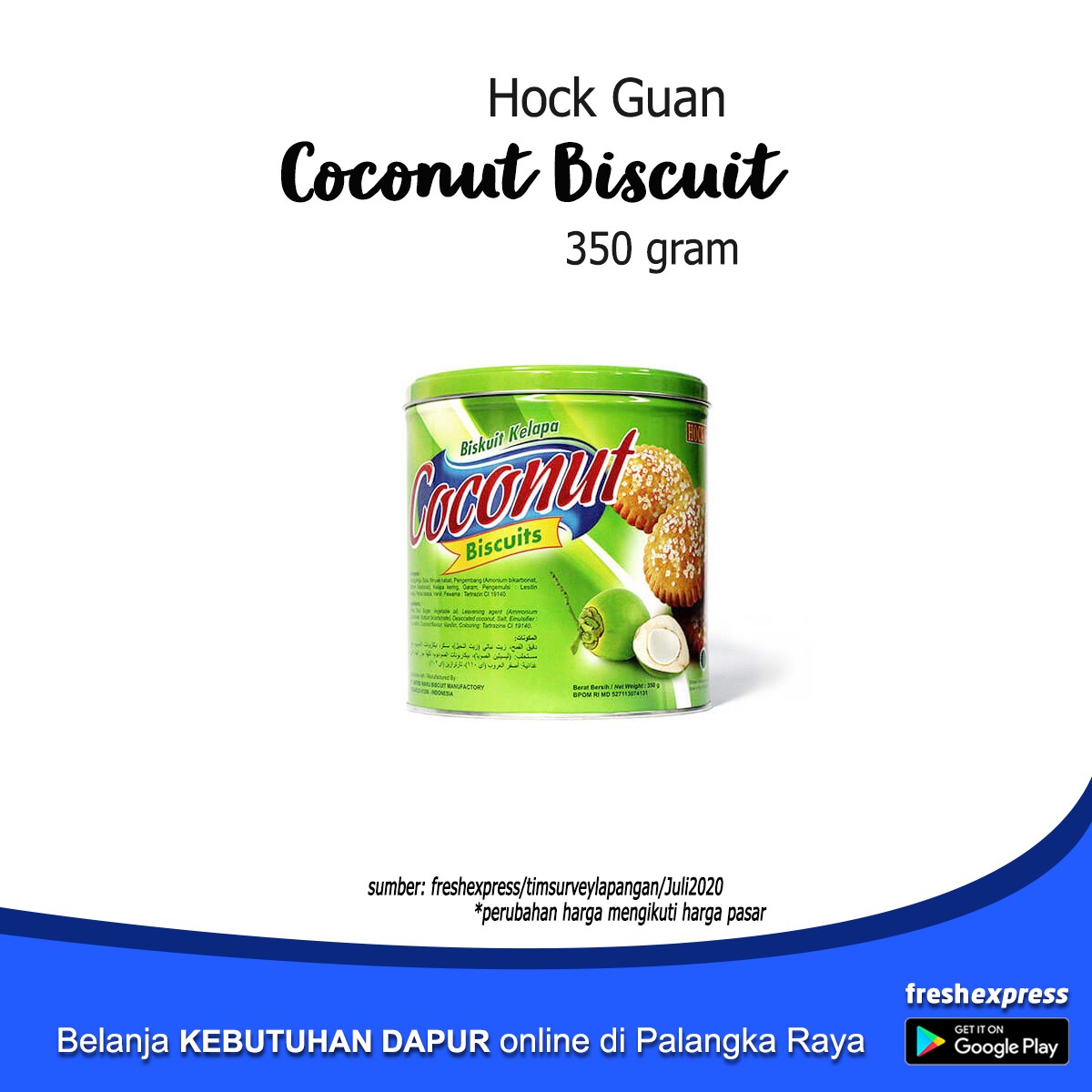 Hock Guan Coconut Biskuit 350 Gram