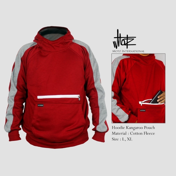 Hoodie Kangguru Original MERAH