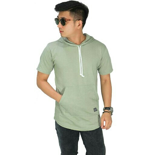 Hoodie T-Shirt Basic Soft Green