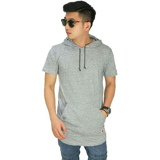 Hoodie T-Shirt Basic Soft Grey 