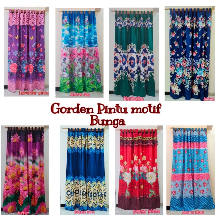 Horden Pintu Motif Bunga