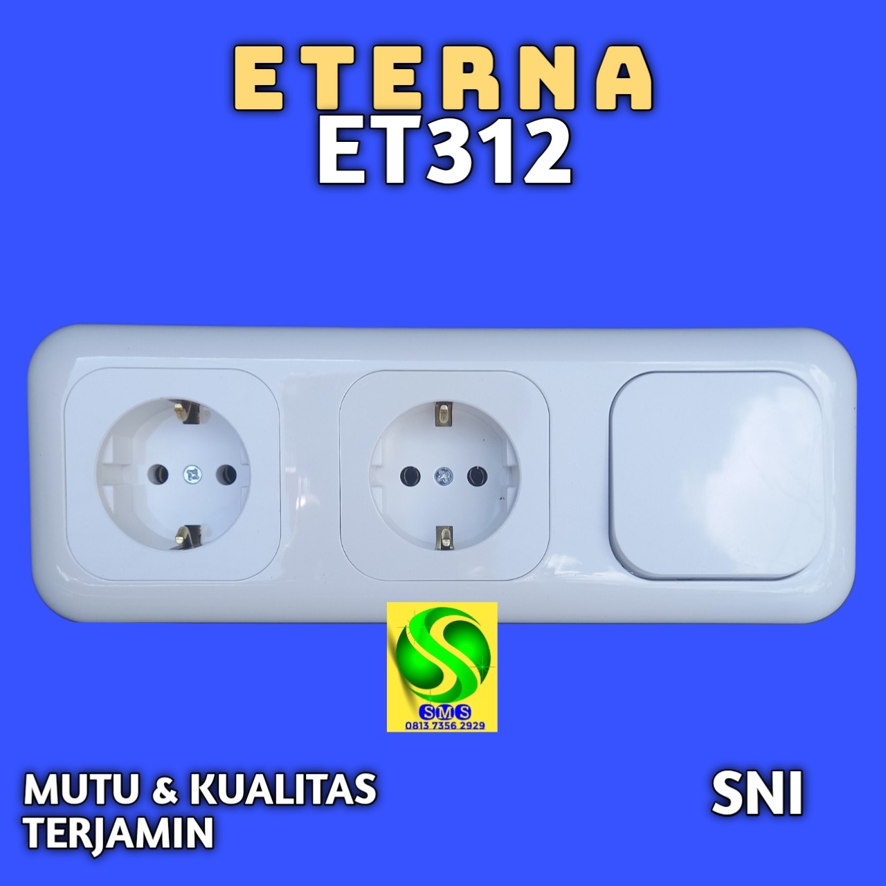 IB STOP KONTAK DOUBLE SAKLAR SERI ET312 ETERNA