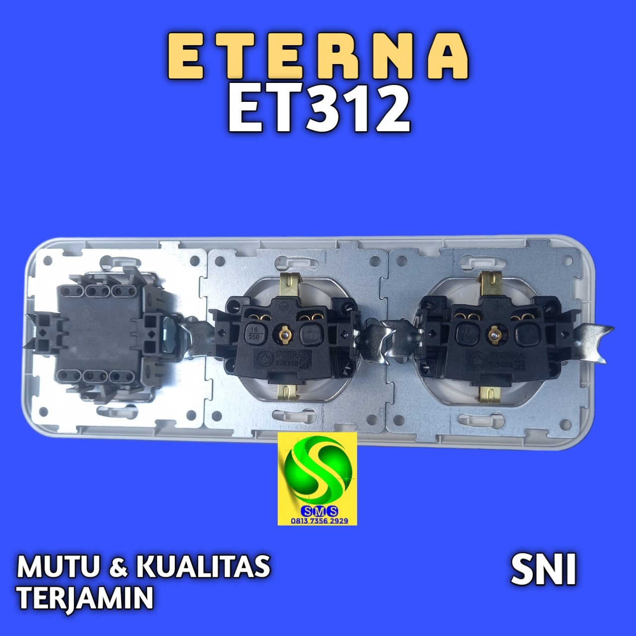 IB STOP KONTAK DOUBLE SAKLAR SERI ET312 ETERNA 2