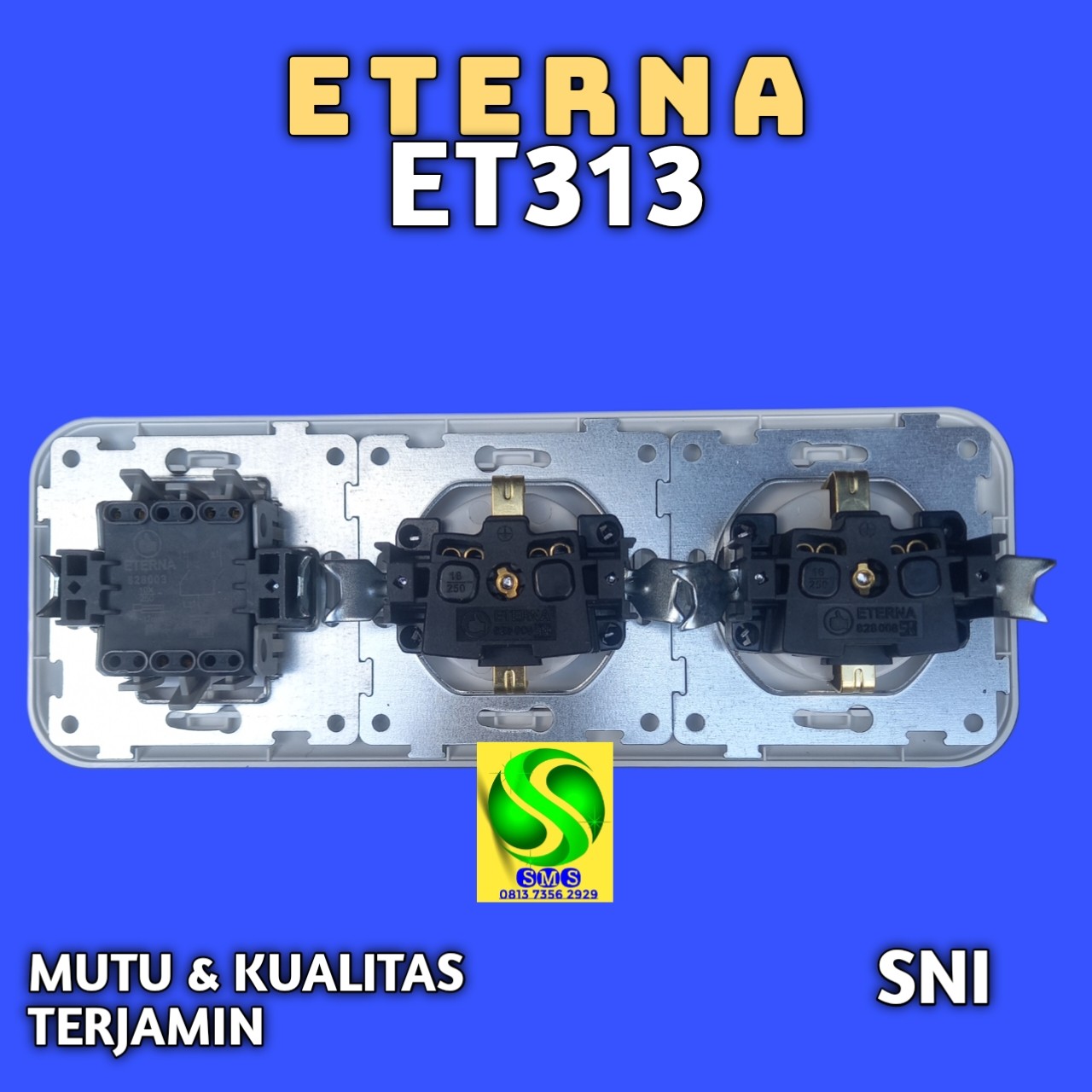 IB STOP KONTAK DOUBLE SAKLAR SERI ET313 ETERNA 2